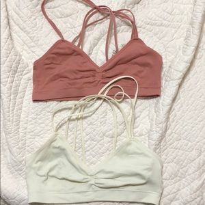 Set of anemone strappy bralettes